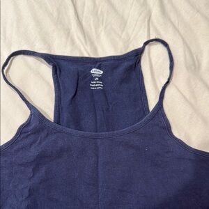 Old Navy Blue Fitted Sleeveless Tank Top